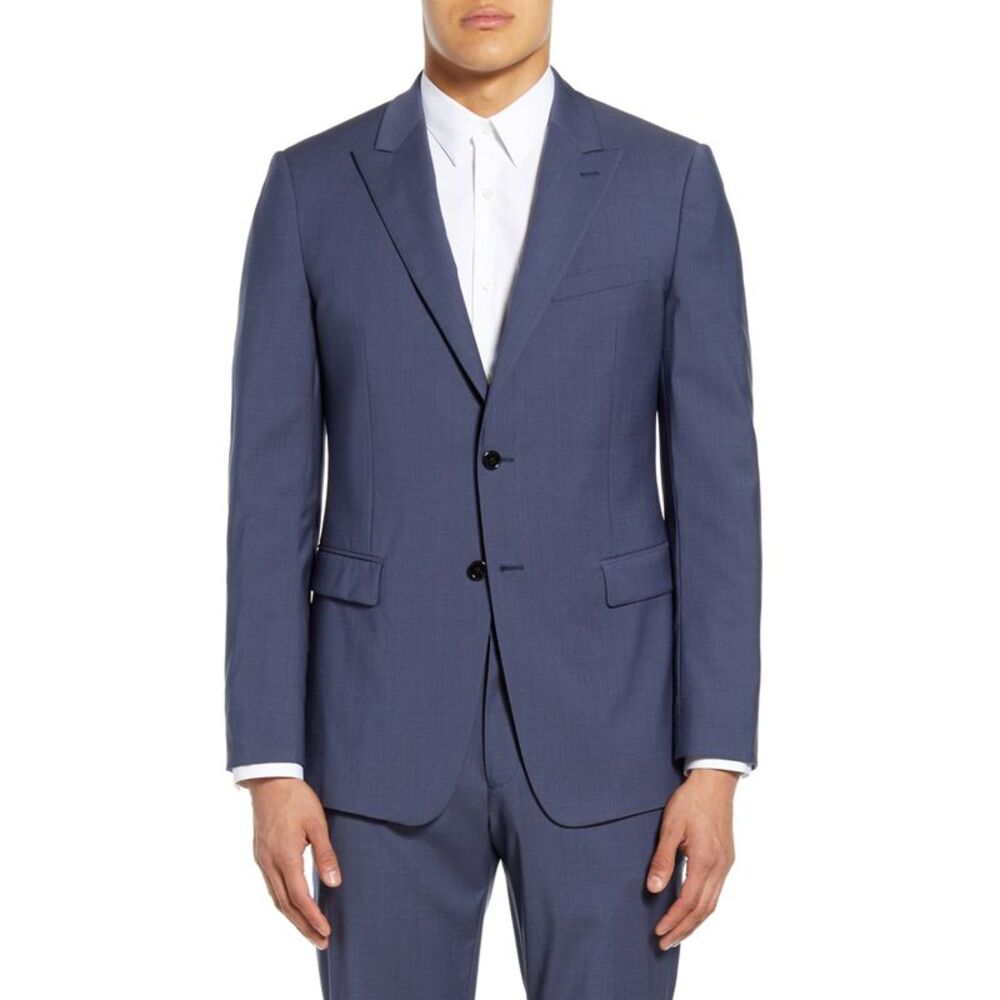 THEORY Mens Chambers Blue Single Breasted Slim Suit Separate Blazer Jacket 42L